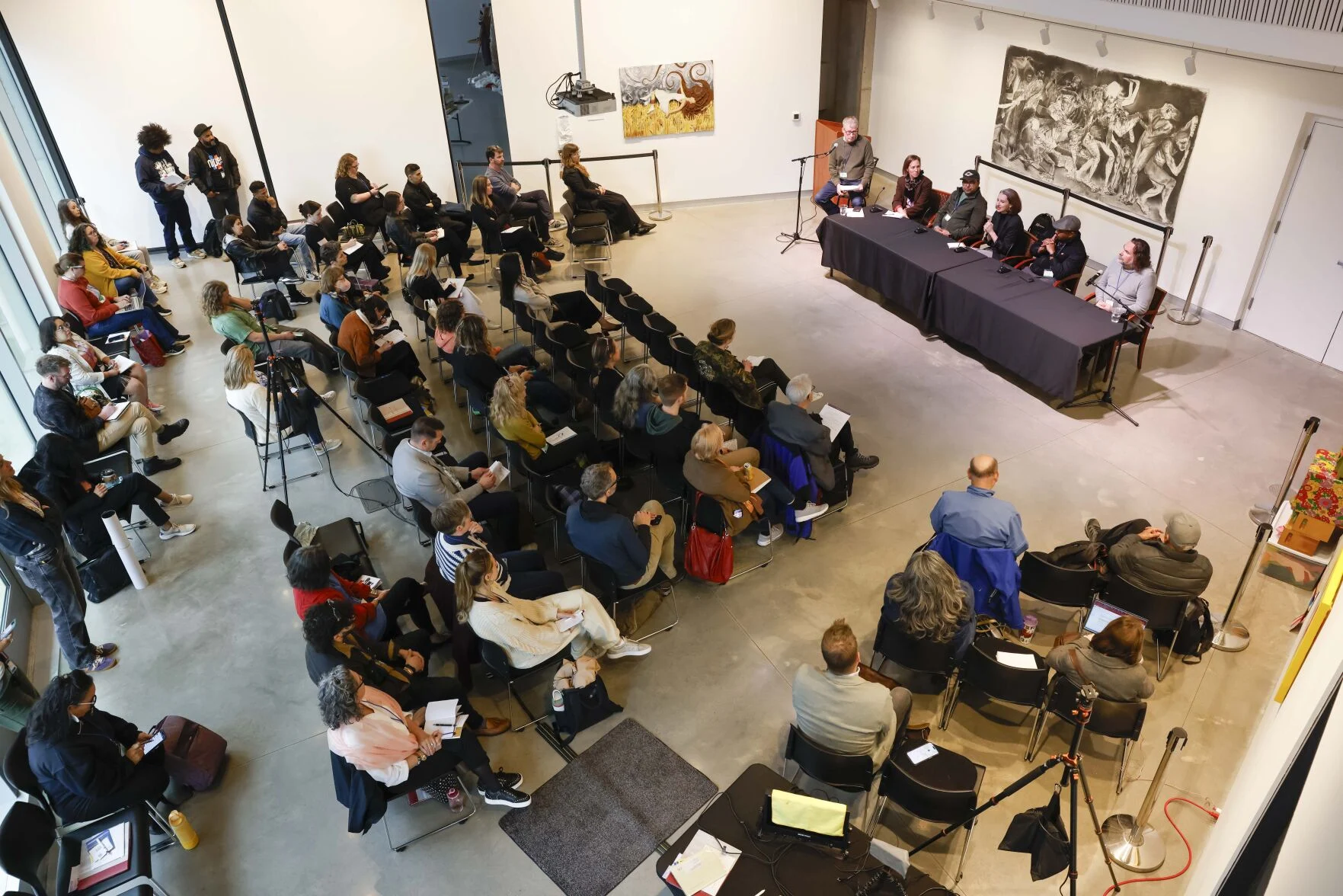 Dozens attended the conference's “Artists as Entrepreneurs” panel at the Arts + Literature Laboratory on South Livingston Street. RUTHIE HAUGE