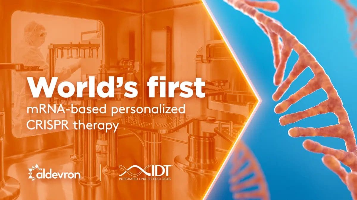 Aldevron creates world's first personalized mRNA-based CRISPR therapy
