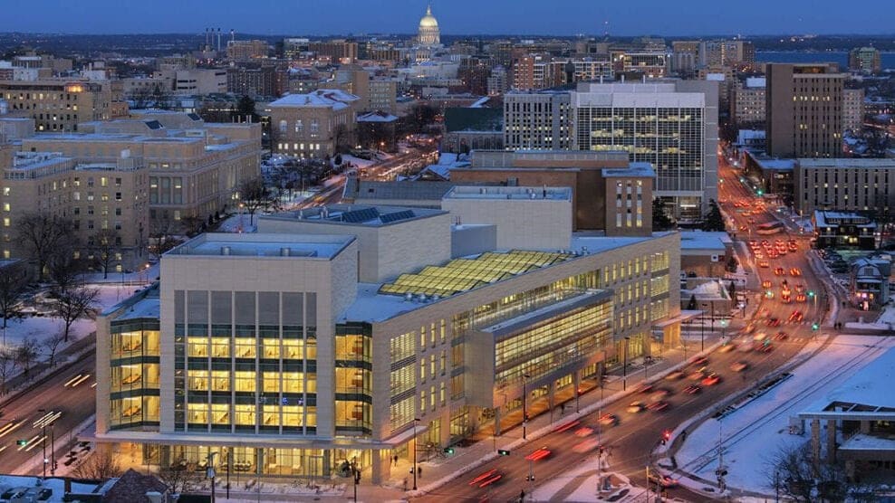 The Discovery Building houses the Morgridge Institute for Research and the Wisconsin Institute for Discovery at 330 N. Orchard St.